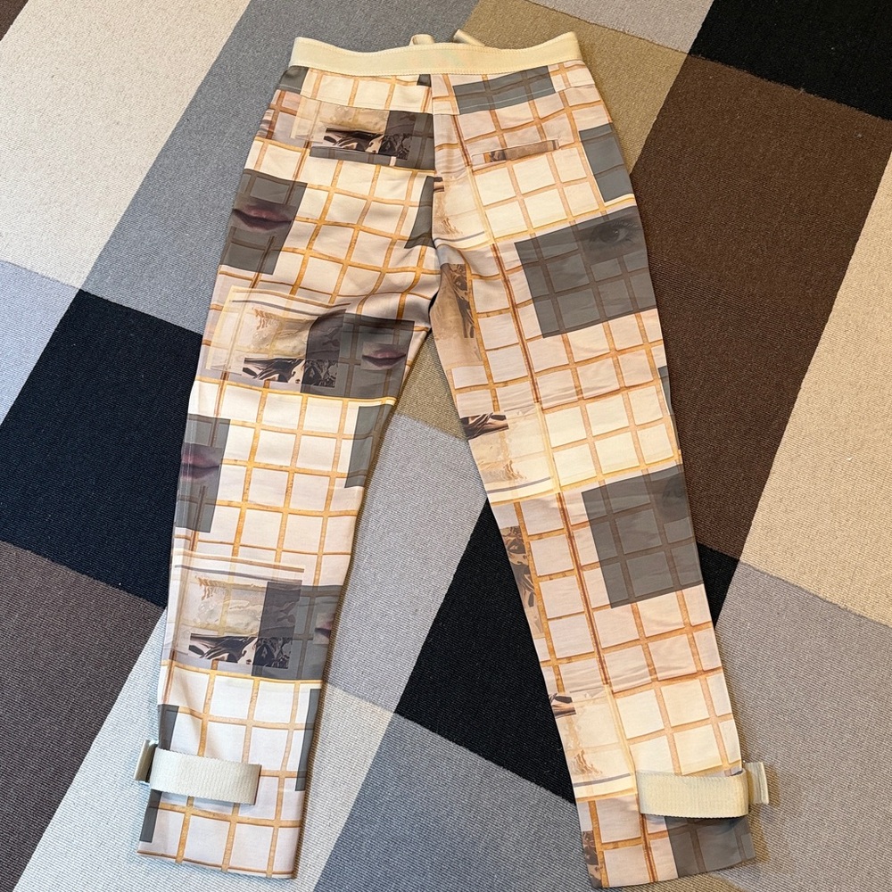 Holzweiler Skunk Pant straight leg satin patchwork medium - Picture 7 of 12